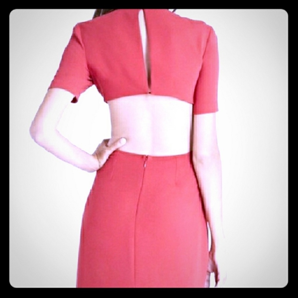 Bcbg maxazria red prom formal floor gown dress 2